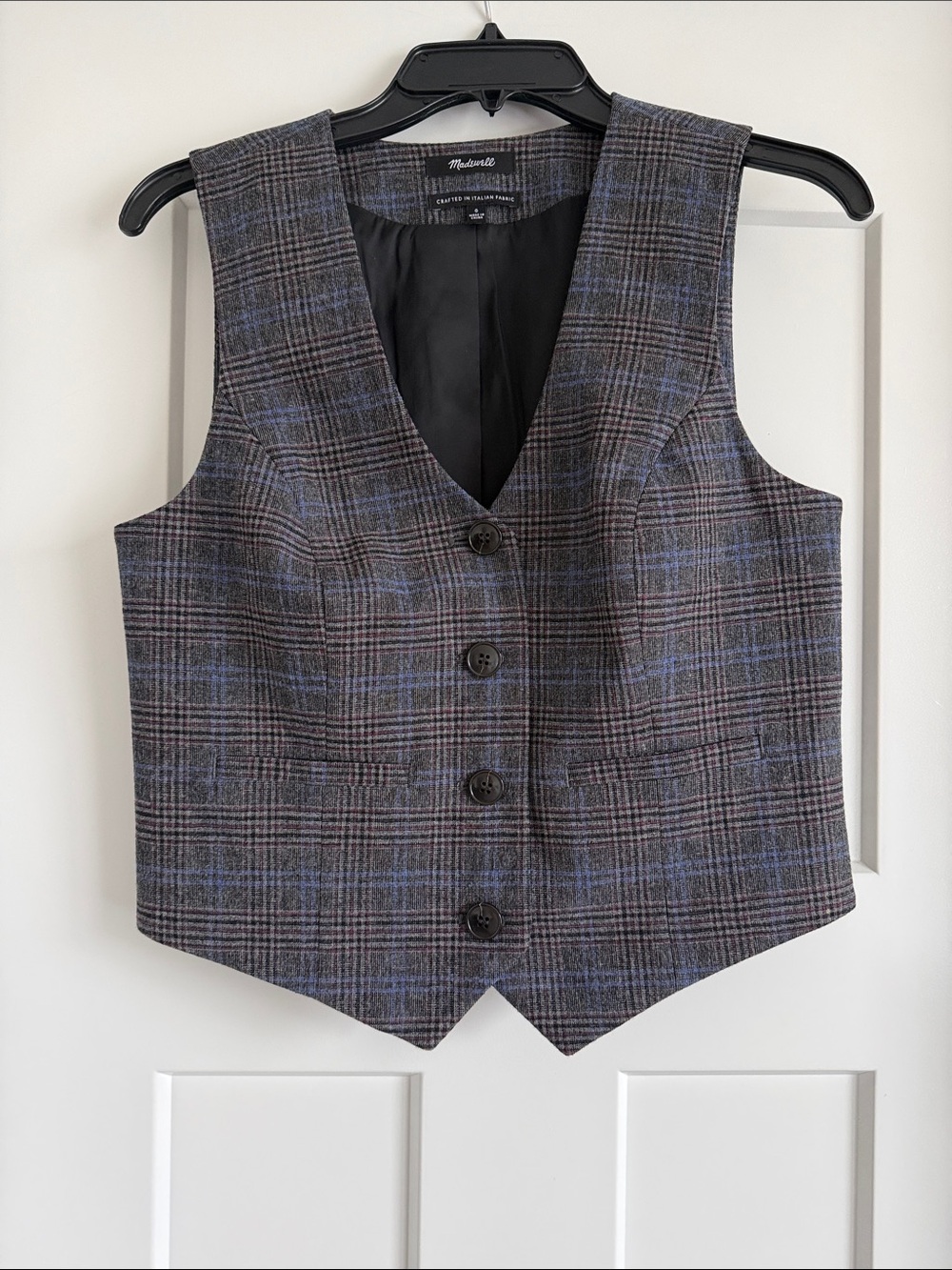 Madewell vest plaid